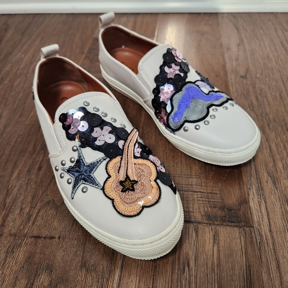 COACH embellished leather slip-on sneakers - Picture 1 of 12